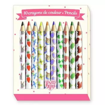 Цветные карандаши Djeco «Аико», 10шт.