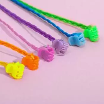 Заколки , цветные пряди для волос на крабике «Красота по самые перья!» (6 шт)