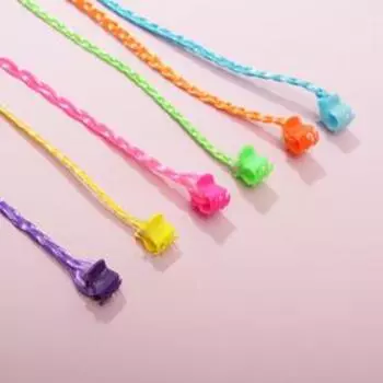 Цветные пряди для волос на крабике Time to be Princess (6 шт)