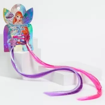 Прядь для волос на заколке, 2 штуки