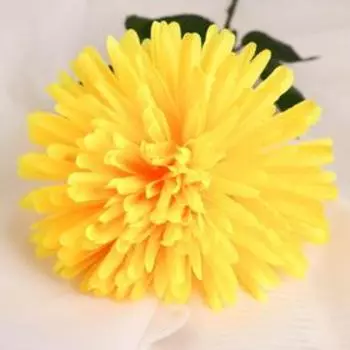 Цветы искусственные "Астра сфера" 12х60 см, жёлтый