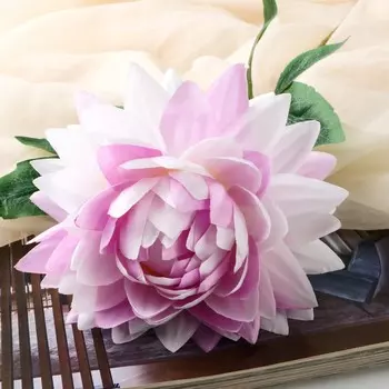 Цветы искусственные "Бегония" премиум, 14х60 см, сиренево-белый