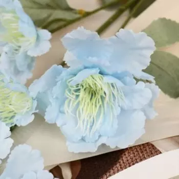 Цветы искусственные "Бегония Вайт" 60 см, голубой