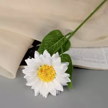 Цветы искусственные «Гербера шёлк галант», 459 см, белые