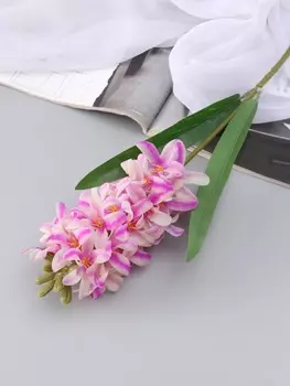 Цветы искусственные «Гиацинт галант», 665 см, бело-сиреневые