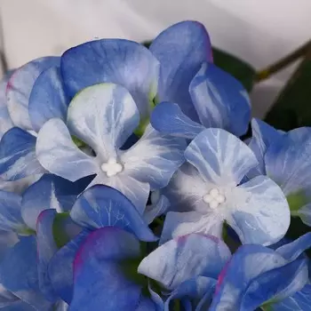 Цветы искусственные «Гортензия элит» d-16 см 50 см, голубой