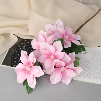 Цветы искусственные «Клематис крупноцветковый», 6114 см, розовые