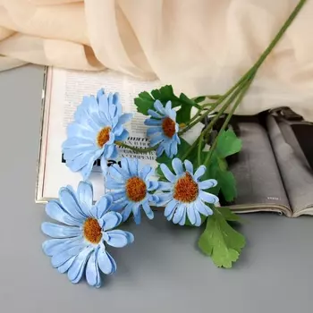 Цветы искусственные «Космея леди галант», 578 см, голубые