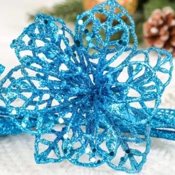 Цветы искусственные «Лилия блеск», 6010 см, бирюза