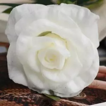 Цветы искусственные LIVE "Шиповник китайский" 9х55 см, белый