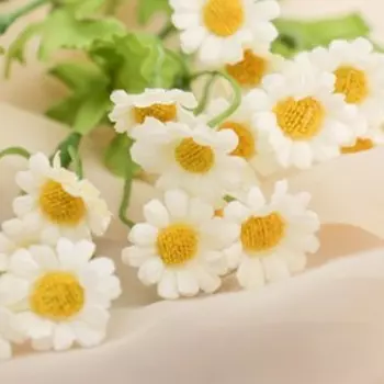 Цветы искусственные «Матрикария», h=40 см, d=2 см, белые