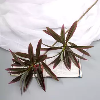 Цветы искусственные «Пальма домашняя люкс полоска», h=83 см, сиренево-зелёные