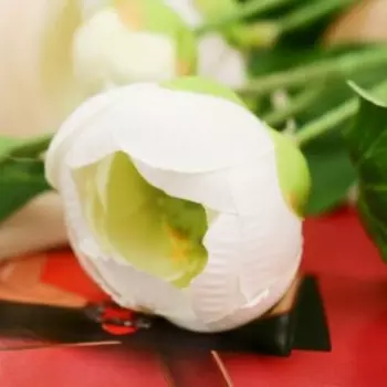 Цветы искусственные "Пион японский" 60 см белый