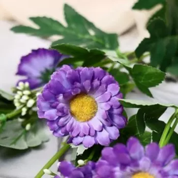 Цветы искусственные "Пижма девичья" 6х65 см, фиолетовый