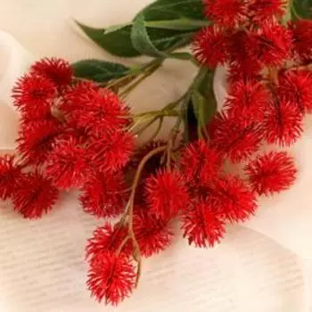 Цветы искусственные "Рицина" 2,5х73 см бордовый