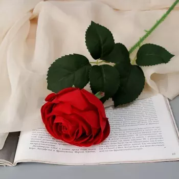 Цветы искусственные «Роза леди каскад, с шипами», 578 см, красные