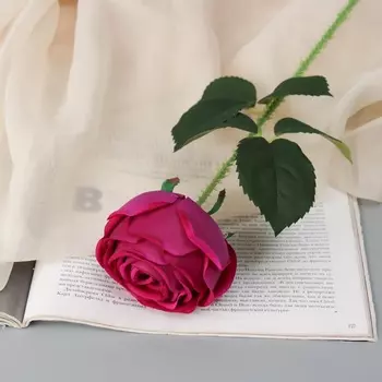 Цветы искусственные «Роза леди каскад, с шипами», 578 см, фиолетовые