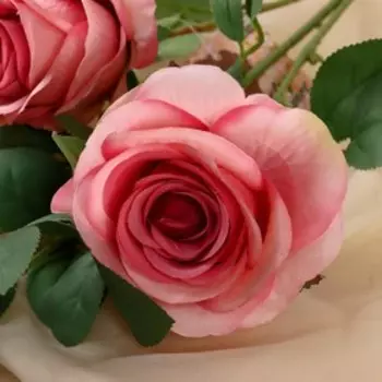 Цветы искусственные «Роза роскошь», 963 см, розовые