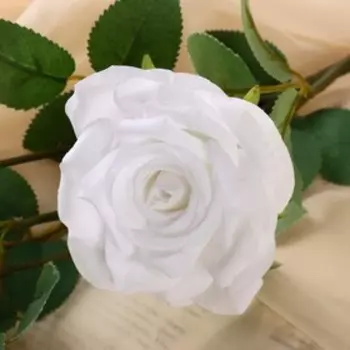 Цветы искусственные "Роза шарм" 8х58 см, белый