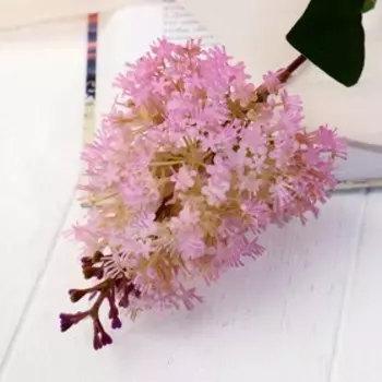 Цветы искусственные «Веточка сирени», 687 см, розовые