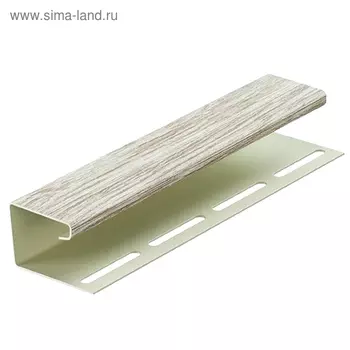 J - профиль для сайдинга DCKE LUX, 16 мм, цвет орех