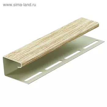 J - профиль для сайдинга DCKE LUX, 16 мм, цвет рябина