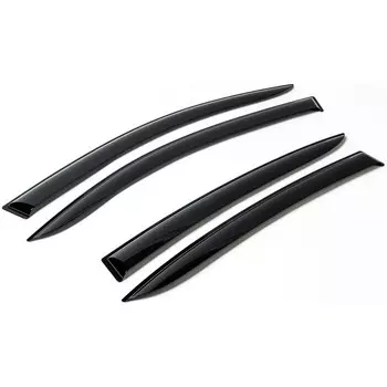 Дефлекторы окон, AutoFlex, Hyundai Solaris 2017-н.в., литьевой ПММА, 4 шт., 823304