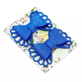 Декор бант набор 2 шт., МИКС, размер: 7 4,5 1 см