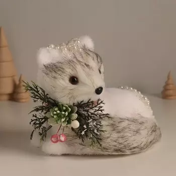 Фигурка «Белая лисичка в бусинках», 151713 см