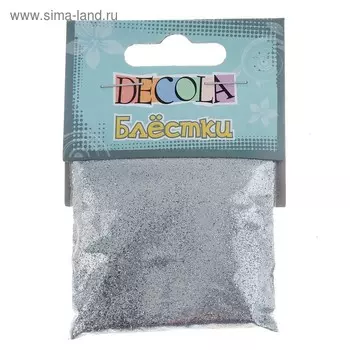 Декор блёстки ЗХК Decola 0.1 мм, 20 г, серебро