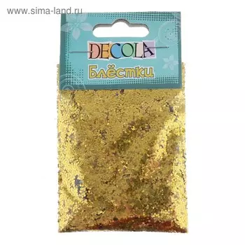 Декор блёстки ЗХК Decola 1 мм, 20 г, золото майя