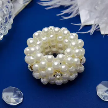 Декор для хвоста "Жемчужный" со стразой