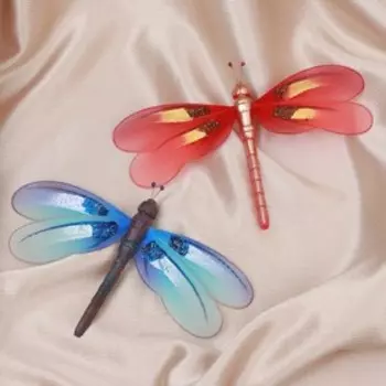 Декор для штор «Стрекоза», на булавке, 19 × 12 см, цвет МИКС