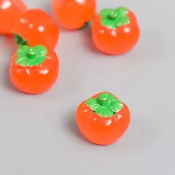 Декор для творчества акрил "Хурма" набор 6 шт оранжевый 1,5х1,5х1,6 см