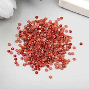 Декор для творчества металл "Кружочки красные" набор 2000 шт 0,2х0,2 см