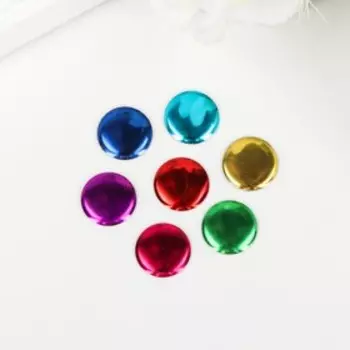 Декор для творчества металл "Кружочки" набор 120 шт МИКС 0,8х0,8 см