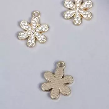 Декор для творчества металл "Ромашка" стразы 1,8х1,3 см