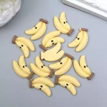 Декор для творчества пластик "Бананы с глазками" набор 12 шт МИКС 2,7х1,6 см