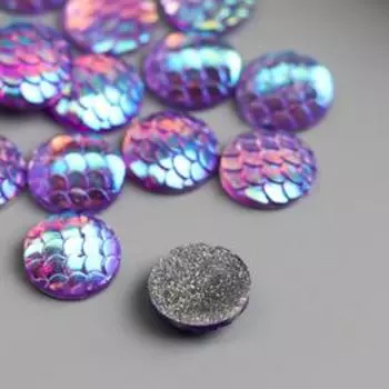 Декор для творчества пластик "Чешуя сирень" 1,1х1,1 см