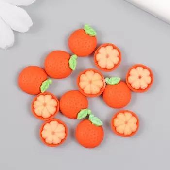 Декор для творчества пластик "Цитрусовый микс" набор 12 шт 1,2х1,2 см