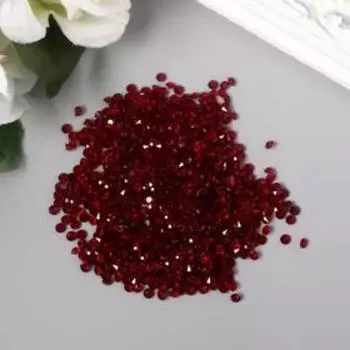 Декор для творчества пластик "Кристаллы бордо" набор 20 гр d=0,4 см