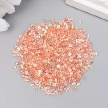 Декор для творчества пластик "Кристаллы персик" набор 20 гр d=0,12 см