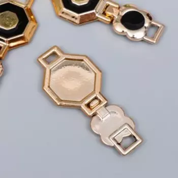 Декор для творчества пластик пряжка "Геометрия" золото 2,8х6,4 см