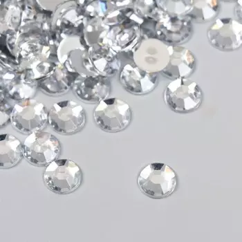 Декор для творчества пластик "Стразы. Прозрачный" набор 300 шт d=0,8 см