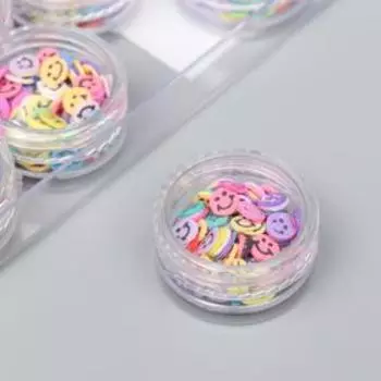 Декор для творчества резина «Ассорти», набор 12 шт., d=0.6 см, 2 г=1 баночка, 1.89.512.5 см