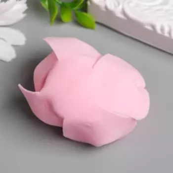 Декор для творчества "Розовая роза с защипами на лепестках" d=8 см