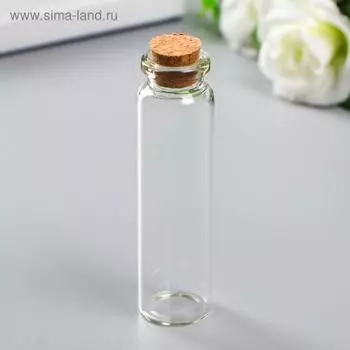 Декор для творчества стекло «Бутылочка с пробкой», 20 мл, 82.22.2 см