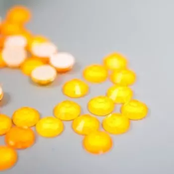 Декор для творчества "Стразы флуоресцентные. Жёлто-оранжевые" набор 60 шт ss20 - 4,6 мм