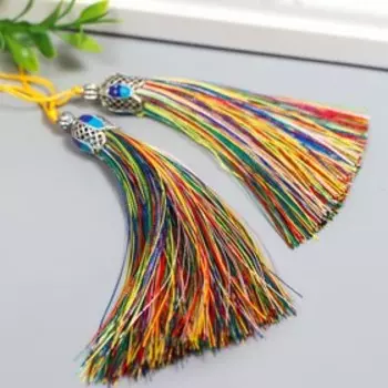 Декор для творчества текстиль "Кисть Падишах" разноцветный набор 2 шт 9х1 см