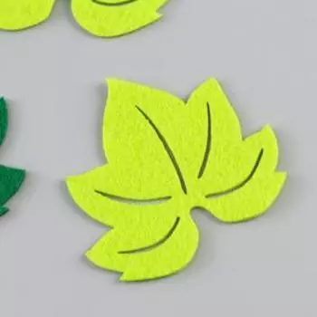 Декор для творчества войлок "Кленовый лист" (набор 5 шт) 7,5х7 см